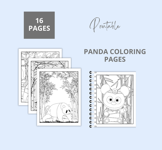 Adorable Panda Coloring Pages | Printable Animal Coloring Fun