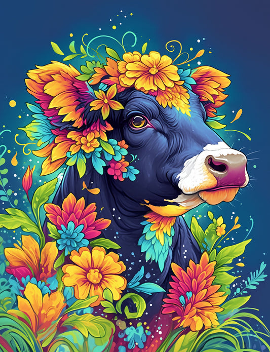 Floral Animal Coloring Pages | Printable Coloring Book for Kids & Adults