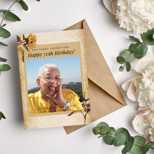 Birthday Card Template | Editable & Printable Birthday Greeting Card | Customizable Design for a Personal Touch