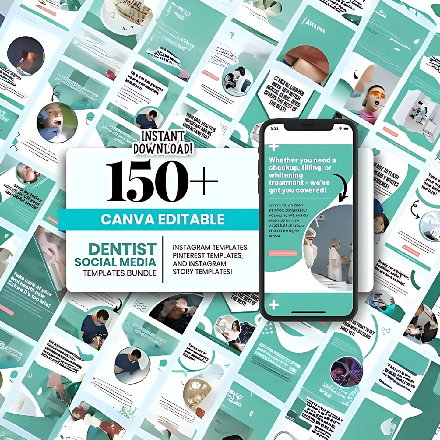 Dental Social Media Post Templates | Editable Canva Designs